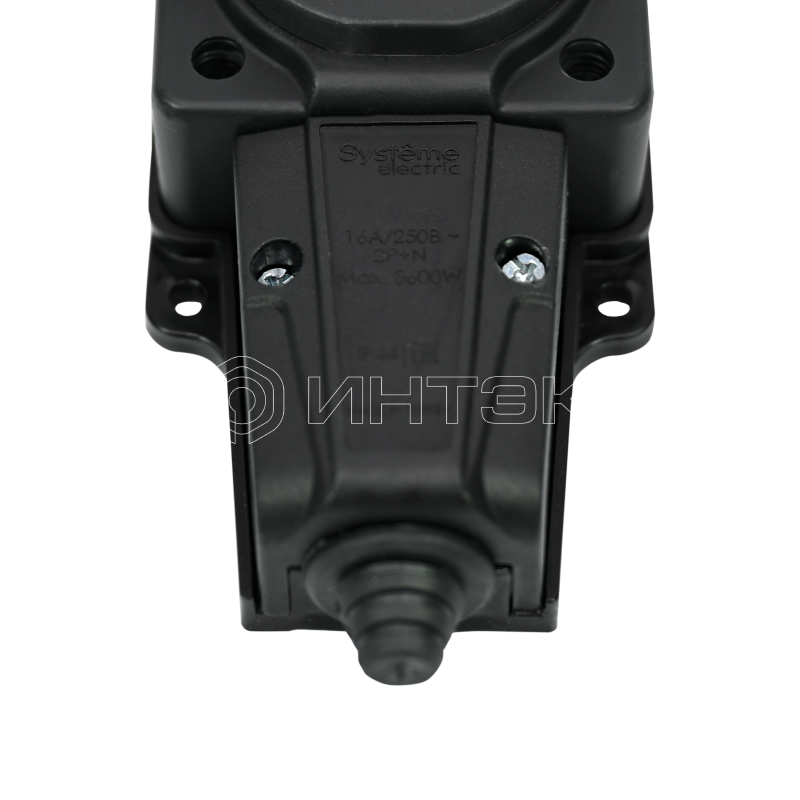 Колодка удлинителя 3-м MultiSet 16А 250В IP44 с заземл. каучук черн.  Systeme Electric MST4103BK изображение, фото