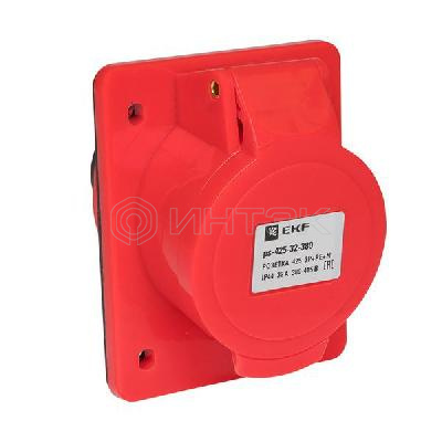 Розетка скрыт. уст. 32А 380В 3P+РЕ+N IP44 (425) EKF ps-425-32-380 изображение, фото