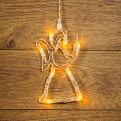 Фигура светодиодная "Ангелок" 195х115х10мм 8LED тепл. бел. 1Вт 4.5В IP20 на присоске с подвесом элементы питания 3хAAA (в компл.) Neon-Night 501-015 изображение, фото