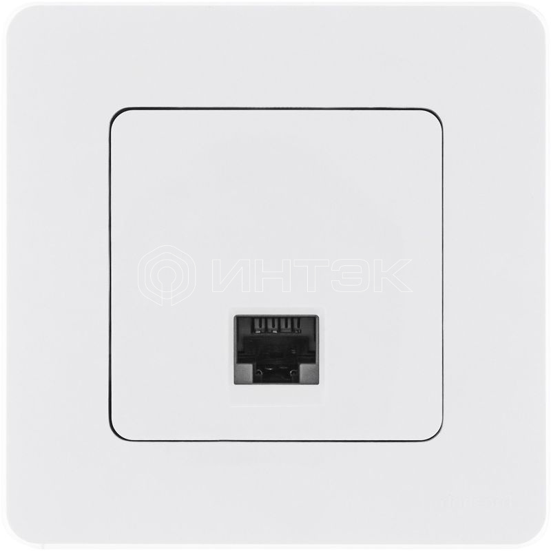 Розетка компьютерная Inspiria RJ45 кат.6 UTP механизм бел. IEK 673830 изображение, фото