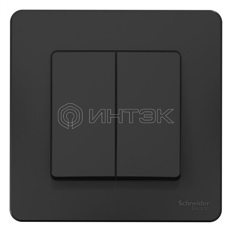 Выключатель 2-кл. СП Blanca 10А IP20 (сх. 5) 250В антрацит  Systeme Electric BLNVS010506 изображение, фото