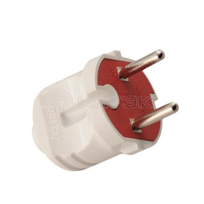 Вилка Accessories 1ф 6А без заземл. бел. LEZARD 715-0101-601 изображение, фото