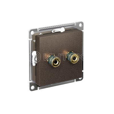 Розетка аудио 2-м AtlasDesign мокко Systeme Electric ATN000687 изображение, фото