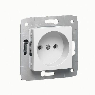 Розетка 1-м СП Cariva 16А IP20 250В 2P без заземл. механизм бел. Legrand 773616 изображение, фото