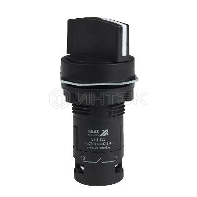 Переключатель 2 положения OptiSignal Compact D22 С7-S-211 черн. 1НО+1НЗ XB7ND25 КЭАЗ 362136 изображение, фото
