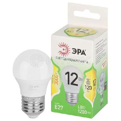 Лампа светодиодная GREEN LINE P45-12W-830-E27 GL 12Вт шар 3000К свет тепл. E27 Эра Б0067015 изображение, фото