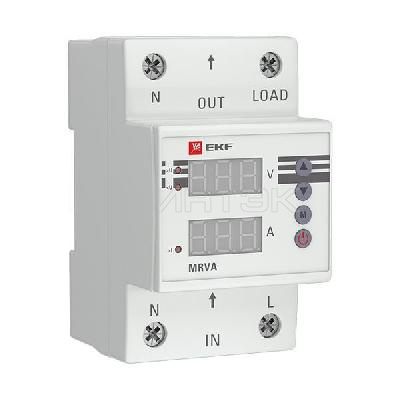 Реле напряжения и тока с дисплеем MRVA 40А PROxima EKF MRVA-40A изображение, фото