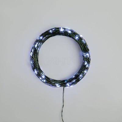 Гирлянда "Роса" 20м 200LED бел. IP20 230В с контроллером провод зел. Neon-Night 303-265 изображение, фото