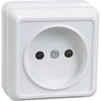 Розетка 1-м ОП Октава 10А IP20 без заземл. бел. GENERICA ERO10-K01-10-DC изображение, фото