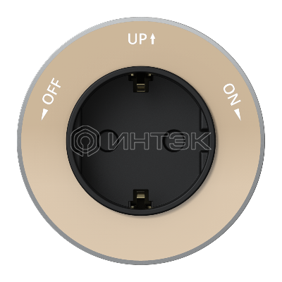 Розетка MultiTrack 16А 2P+E 250В круглая тип MTK13 песочн. Systeme Electric MTK13001P изображение, фото