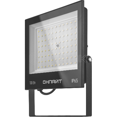 Прожектор светодиодный 61 947 OFL-100-4K-BL-IP65-LED 100Вт 4000К IP65 8000лм черн. ОНЛАЙТ 61947 изображение, фото