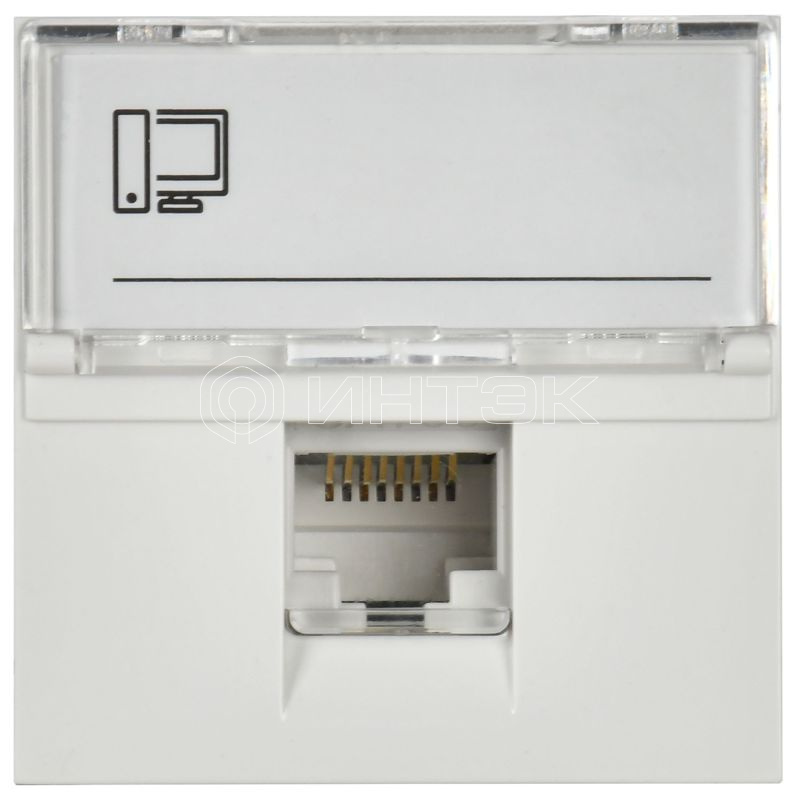 Розетка компьютерная 2мод. РКИ-20-00-П RJ45 кат.5E UTP механизм PRIMER IEK CKK-40D-RI2-K01 изображение, фото