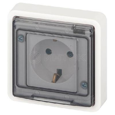Розетка Эксперт 11-2522-01 2P+E IP55 шторки 16А-250В СУ бел. Эра Б0063281 изображение, фото