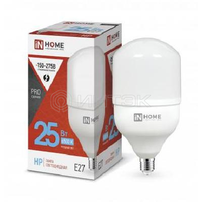 Лампа светодиодная высокомощная LED-HP-PRO 25Вт цилиндр 6500К холод. бел. E27 2380лм 230В IN HOME 4690612031064 изображение, фото