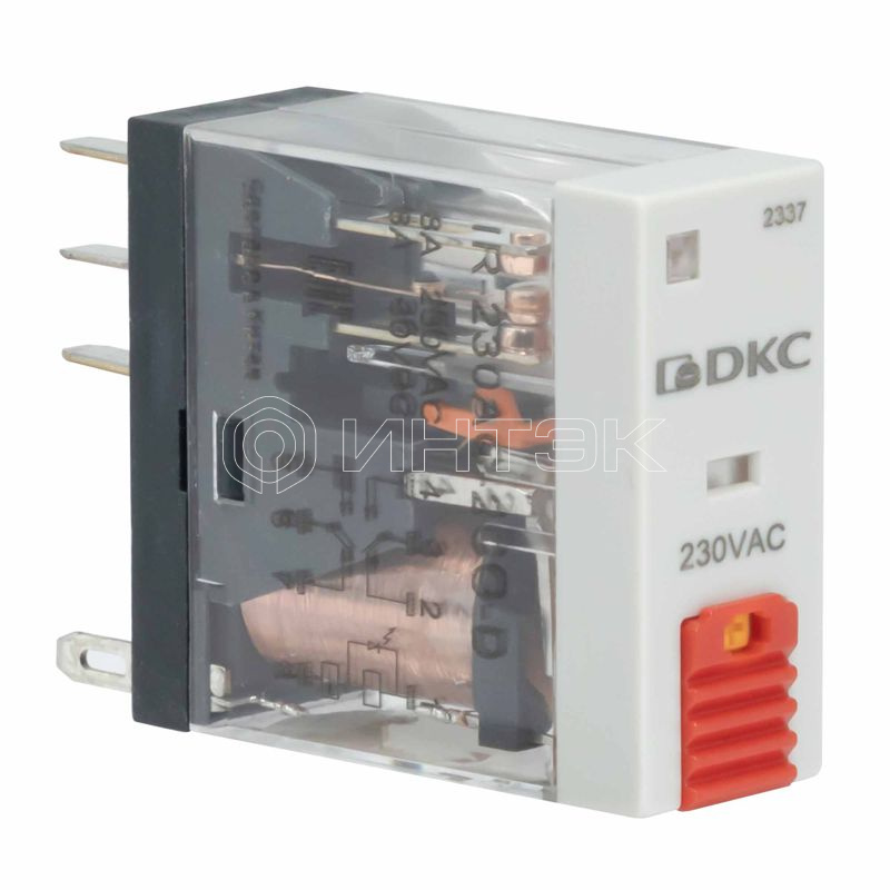 Реле одиночное 230В AC 2 прекидн. контакта DKC IR-230AC-2CO-D изображение, фото