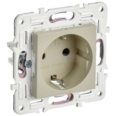 Розетка SKANDY 16А с заземл. без защ. шторок SK-R05B беж. IEK SK-R11-16-K10 изображение, фото