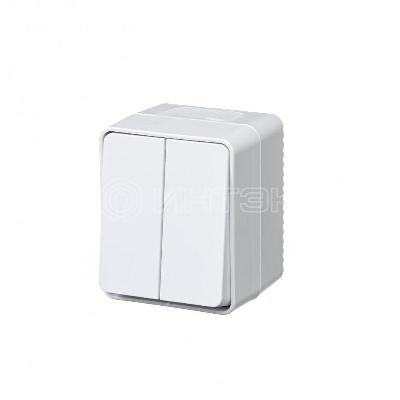 Выключатель 2-кл. ОП AtlasDesign PROFI IP54 10AX бел.  Systeme Electric ATN540151 изображение, фото