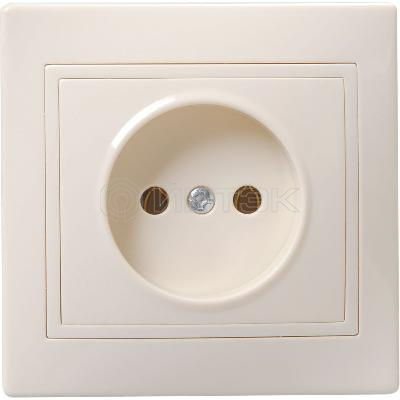 Розетка 1-м СП Кварта 10А IP20 без заземл. без защ. шторок крем. GENERICA ERK13-K33-10-DM изображение, фото