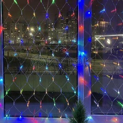 Гирлянда светодиодная "Сеть" 1.8мх1.5м 180LED 8 режимов 220В IP20 RGB ЭРА Б0041902 изображение, фото