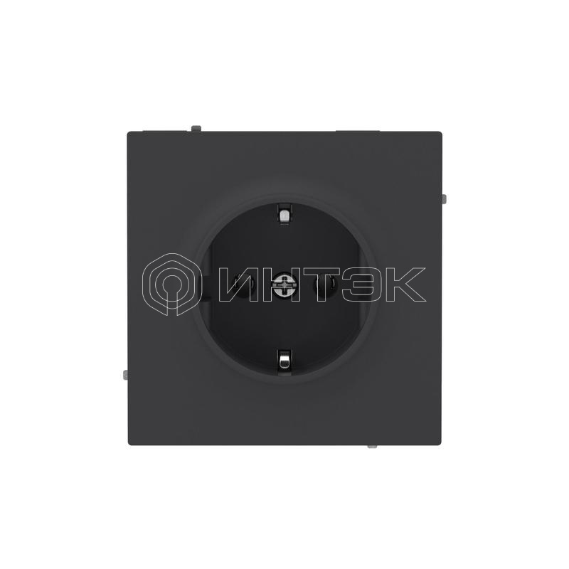 Розетка силовая KANT 2P+E без шторки черн. уголь DKC 7012033 изображение, фото