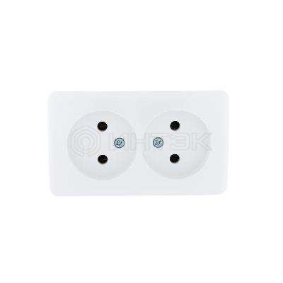 Розетка 2-м ОП Viola 16А IP20 без заземл. бел. LEZARD 751-0200-128 изображение, фото