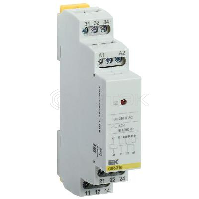 Реле промежуточное OIR 3 конт. (16А) 230В AC IEK OIR-316-AC230V изображение, фото