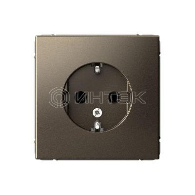 Розетка ArtGallery 16А с заземл. механизм мокко  Systeme Electric GAL000643 изображение, фото