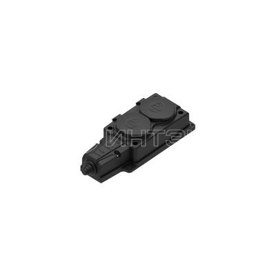 Колодка удлинителя 2-м MultiSet 16А 250В IP44 с заземл. каучук черн.  Systeme Electric MST4102BK изображение, фото