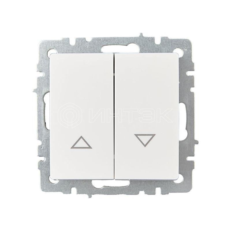 Выключатель жалюзи СП BRITE ВС10-1-5-БрБ 10А механизм бел. IEK BR-V15-0-10-K01 изображение, фото