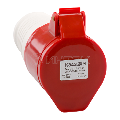 Розетка кабельная 215 16А 380AC 3P+PE+N 6ч IP44 КЭАЗ 222751 изображение, фото