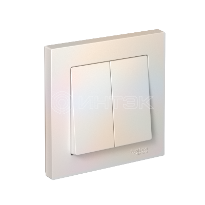 Выключатель 2-кл. СП AtlasDesign 10А IP20 (сх. 5) 10AX в сборе жемчуж. Systeme Electric ATN000452 изображение, фото
