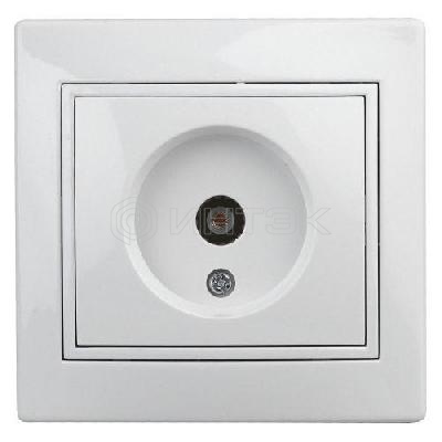 Розетка телевизионная одиночная TV СП Plano 1-301-01 IP20 бел. Intro Б0027617 изображение, фото