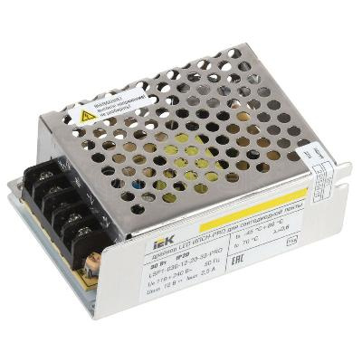 Драйвер LED ИПСН-PRO 5050 30Вт 12В блок-клеммы IP20 IEK LSP1-030-12-20-33-PRO изображение, фото