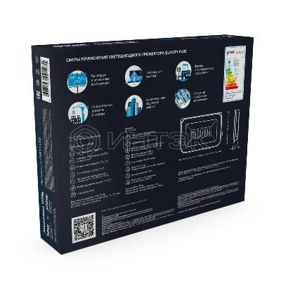 Прожектор светодиодный Qplus 30Вт 6500К IP65 3600лм 175-265В ДО черн. GAUSS 613511330 изображение, фото
