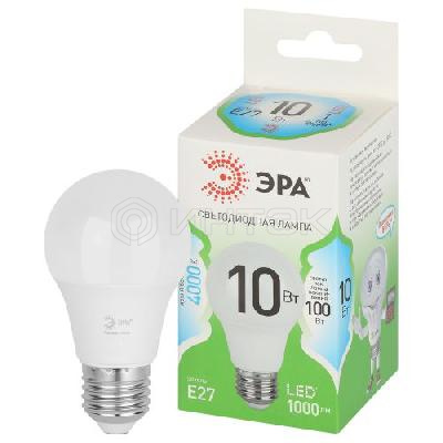 Лампа светодиодная GREEN LINE A60-10W-840-E27 GL 10Вт груша 4000К яркий свет бел. E27 Эра Б0067135 изображение, фото
