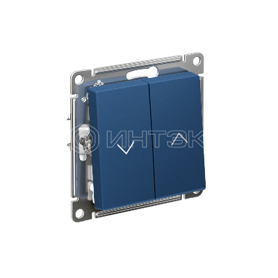 Выключатель для жалюзи 2-кл. AtlasDesign 10А механизм аквамарин Systeme Electric ATN001119 изображение, фото