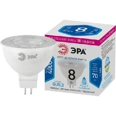 Лампа светодиодная STD LED Lense MR16-8W-840-GU5.3 8Вт MR16 софит 4000К нейтр. бел. GU5.3 650лм 170-265В линзованная Эра Б0054939 изображение, фото