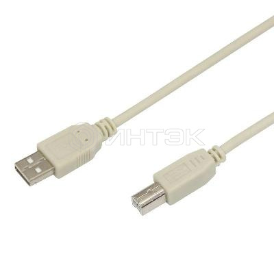 Шнур USB 2.0 (USB А-USB В) 1.8м сер. Rexant 18-1104 изображение, фото