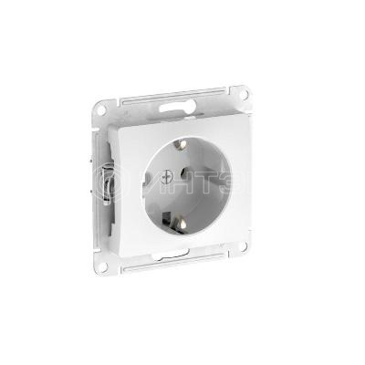 Розетка Glossa 16А с заземл. быстрозажим. клем. механизм бел.  Systeme Electric GSL000143S изображение, фото