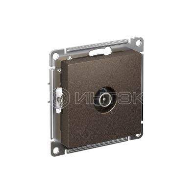 Розетка телевизионная оконечная TV AtlasDesign 1дБ механизм мокко  Systeme Electric ATN000691 изображение, фото