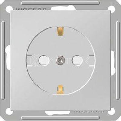 Розетка 1-м СП W59 16А IP20 с заземл. защ. шторки механизм бел.  Systeme Electric RS16-152-1-86 изображение, фото