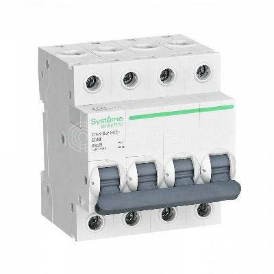 Выключатель автоматический модульный 4п B 40А 4.5кА City9 Set 400В Systeme Electric C9F14440