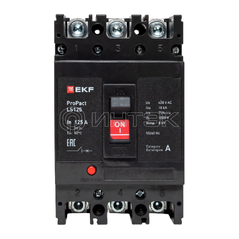 Выключатель автоматический 3п 160А 18кА LS125 ProPact EKF mccb-125-18-3-160-ls изображение, фото