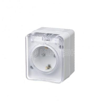 Розетка 1-м ОП AtlasDesign PROFI 16А IP54 250В заземл. защ. шторки бел.  Systeme Electric ATN540145 изображение, фото