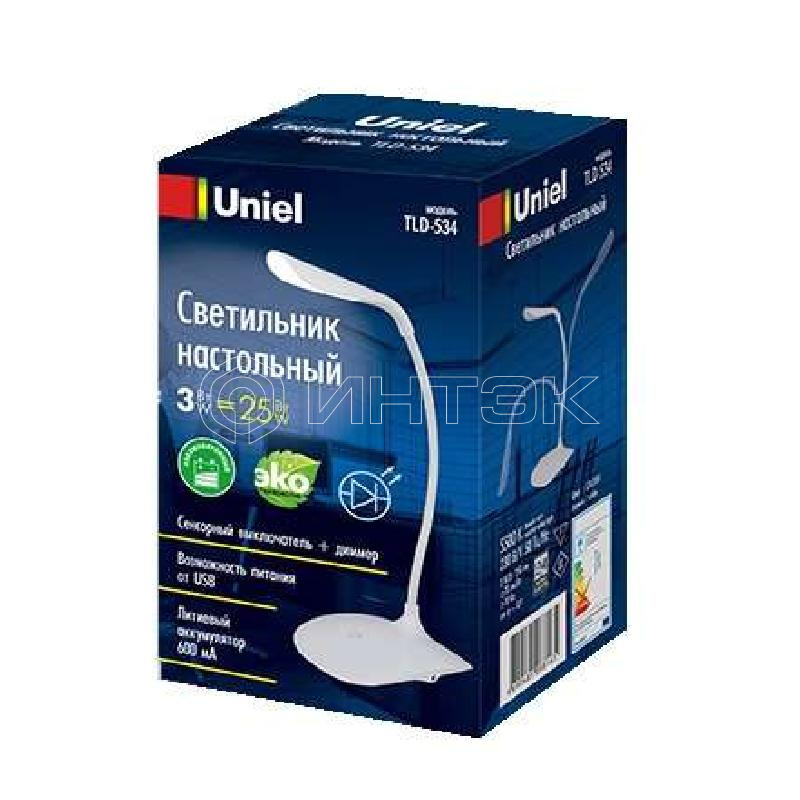 Светильник TLD-534 White LED 250лм 5500К Dimmer 3W Uniel UL-00001495 изображение, фото