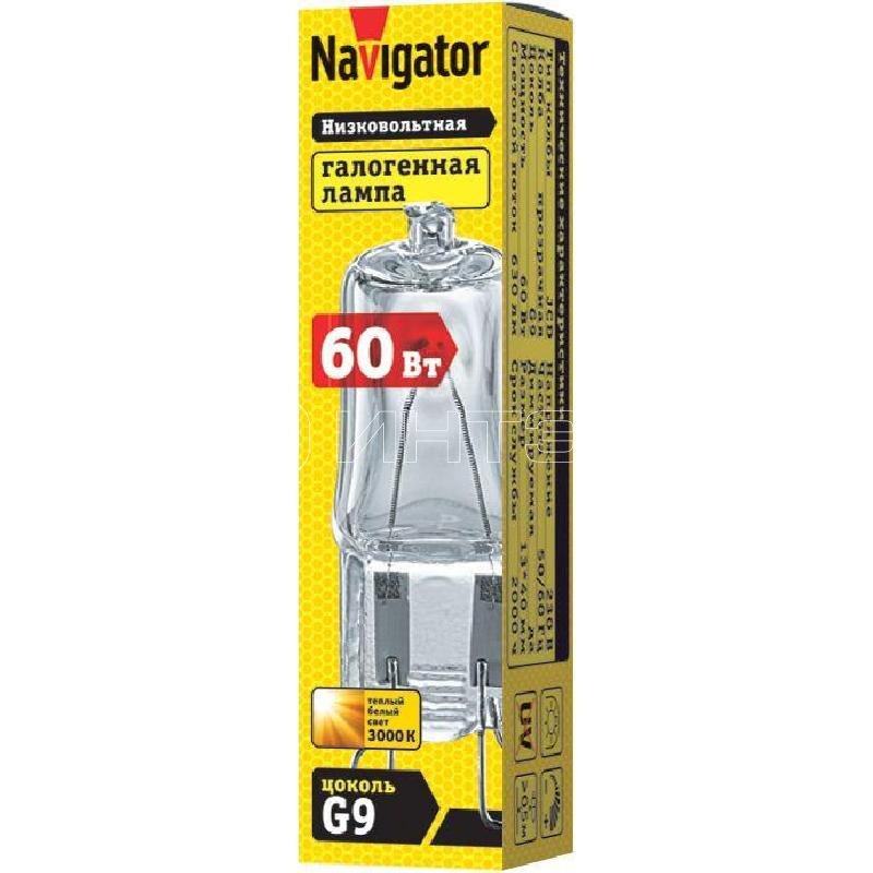 Лампа галогенная 94 216 JCD9 60Вт капсульная G9 3000К 230В clear 2000h Navigator 94216 изображение, фото