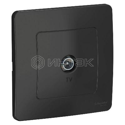 Розетка телевизионная TV 1-м СП Blanca коннектор антрацит Systeme Electric BLNTS000016 изображение, фото
