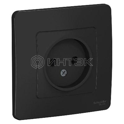 Розетка 1-м СП Blanca 16А IP20 250В без заземл. без защ. шторок антрацит  Systeme Electric BLNRS000016 изображение, фото