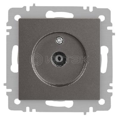 Розетка телевизионная одиночная TV СП Accent 6-301-09 IP20 титан Intro Б0063618 изображение, фото