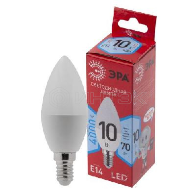 Лампа светодиодная RED LINE LED B35-10W-840-E14 R 10Вт B35 свеча 4000К нейтр. бел. E14 Эра Б0049642 изображение, фото